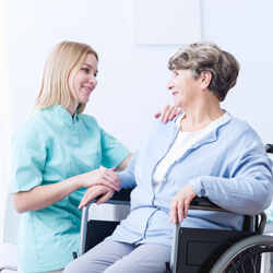 Caregiver with patient individualized care
